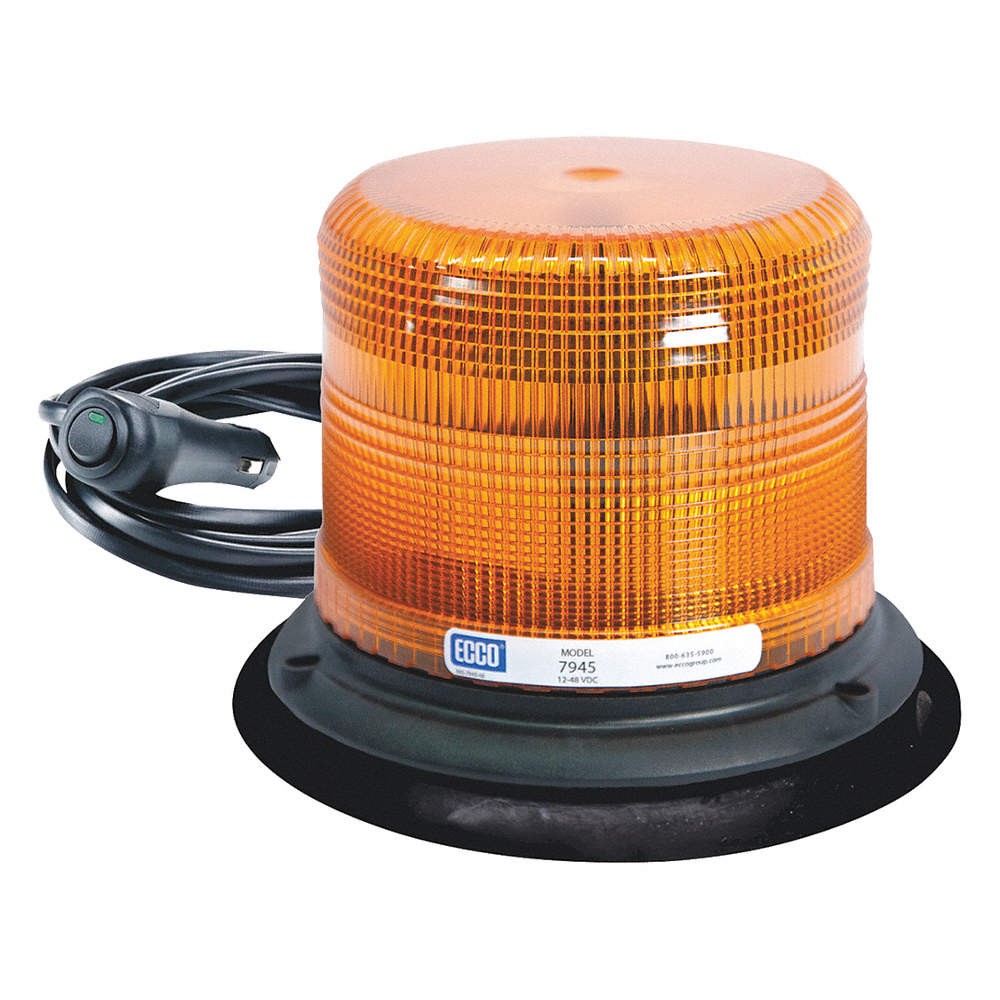 ECCO 7945A-VM Beacon Light,Amber,Flashing 49KD49
