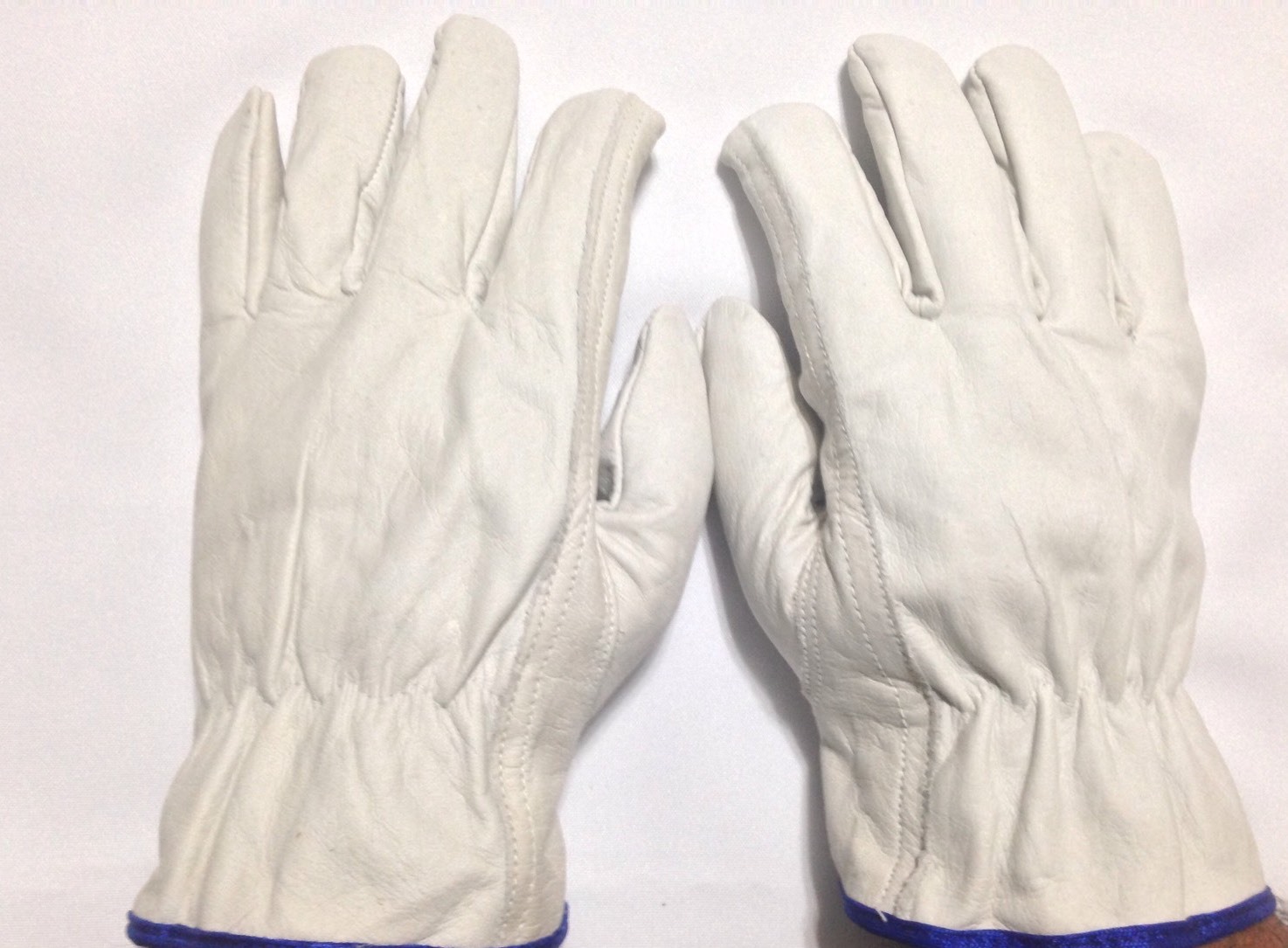 12 Pair Pack Cow Hide Grain Leather Driver, work ,safety golves Size (XL)