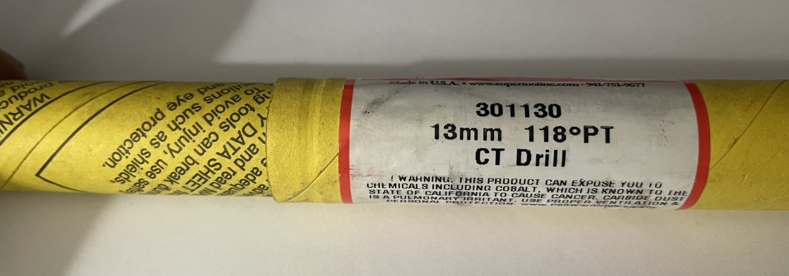 13mm 118 degree point SuperTool CT drill bit 301130 new