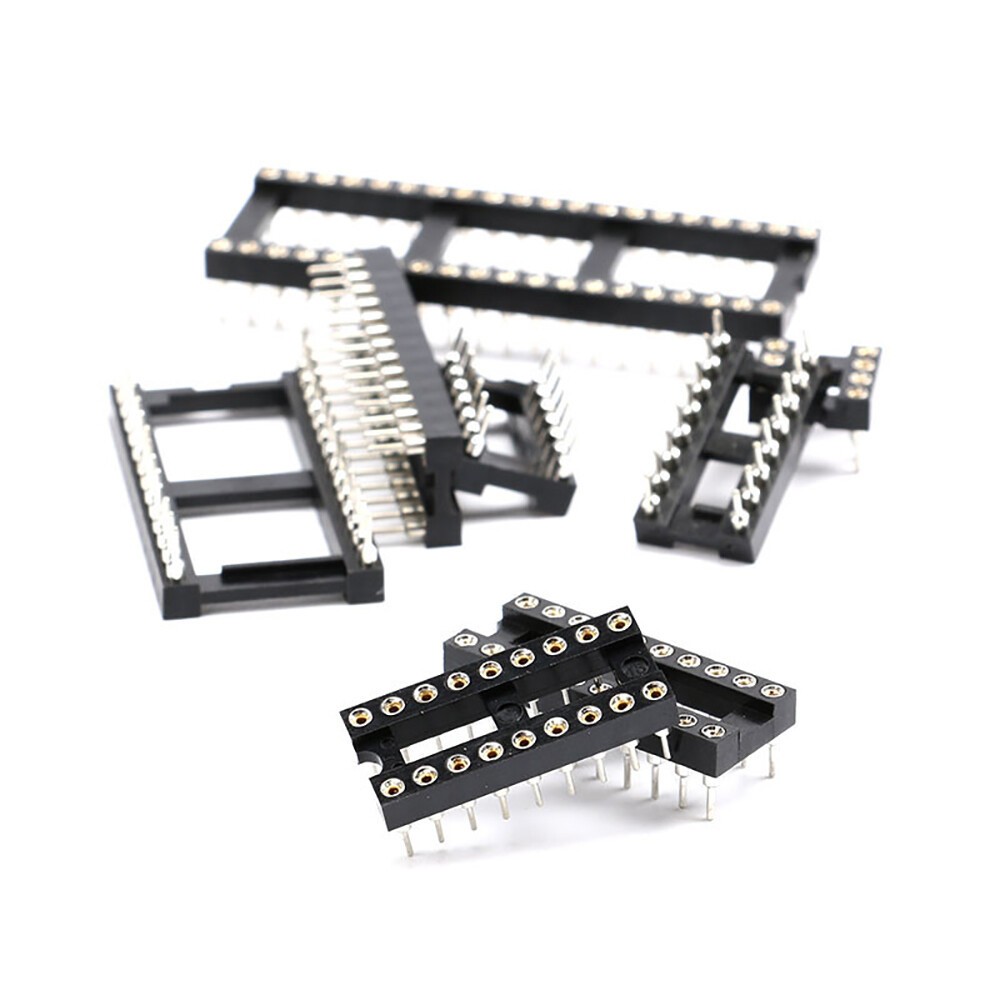 DIL IC Sockets Integrated Circuit Socket DIP Holder 6/8/14/16/18/20/24/28/40 Pin