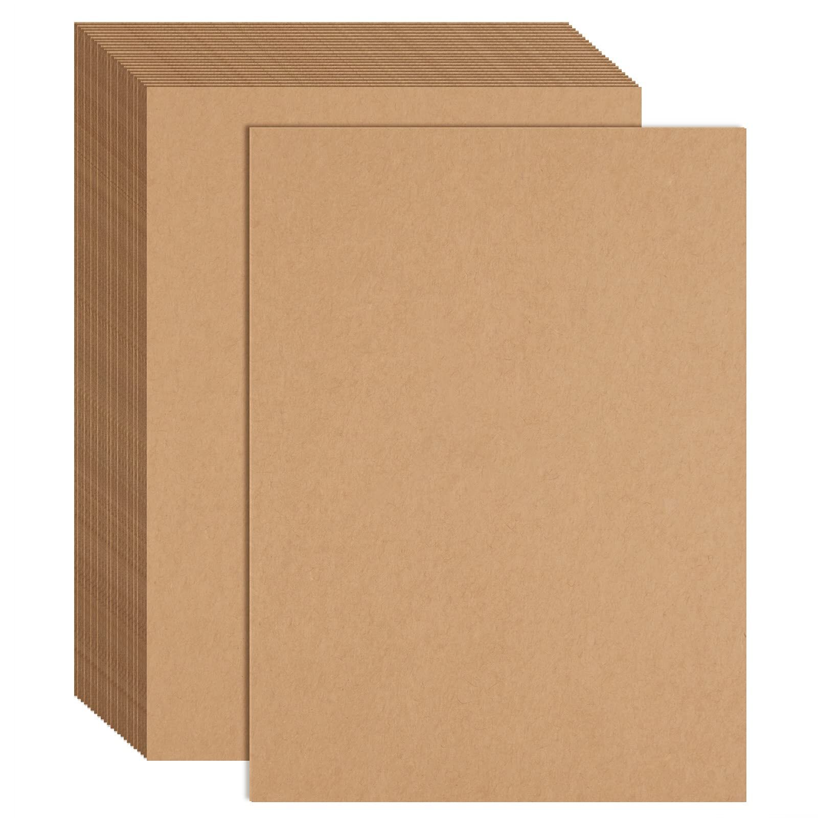 60 Sheets Brown Kraft Cardstock 8.5×11 Inch Printer Paper for Invitations Crafts
