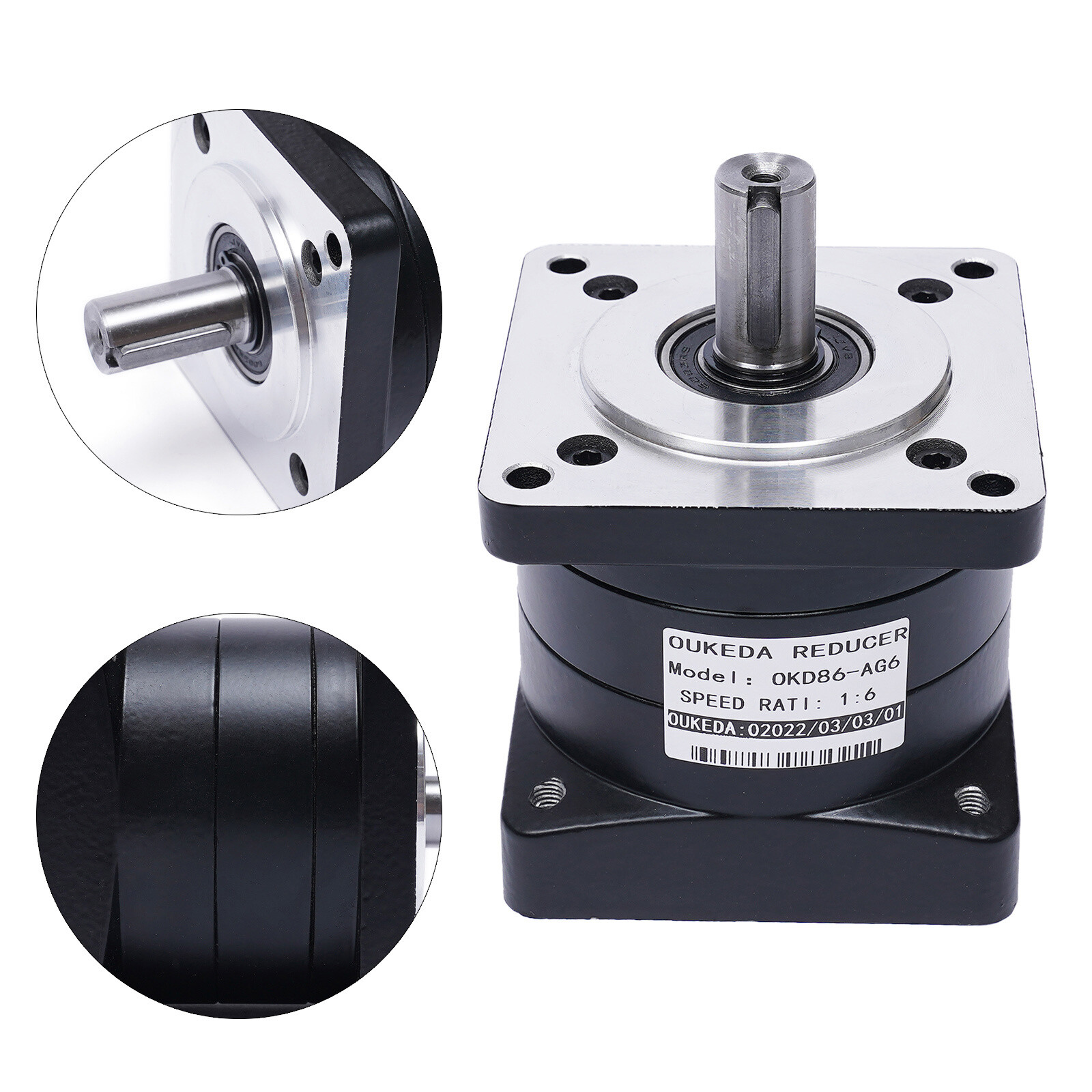 Planetary Gearbox 6:1 for Nema34 Stepper Motor 14mm Input 16mm Output IP65