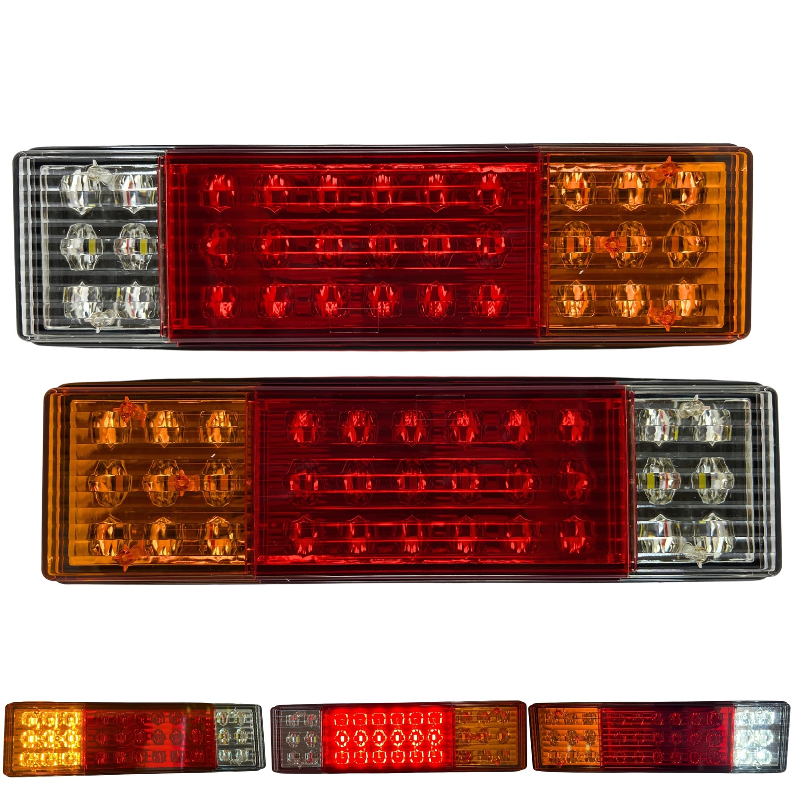 All Star Truck Parts] 33 LED Truck Rectangle 3 Color Tail Light Bar…