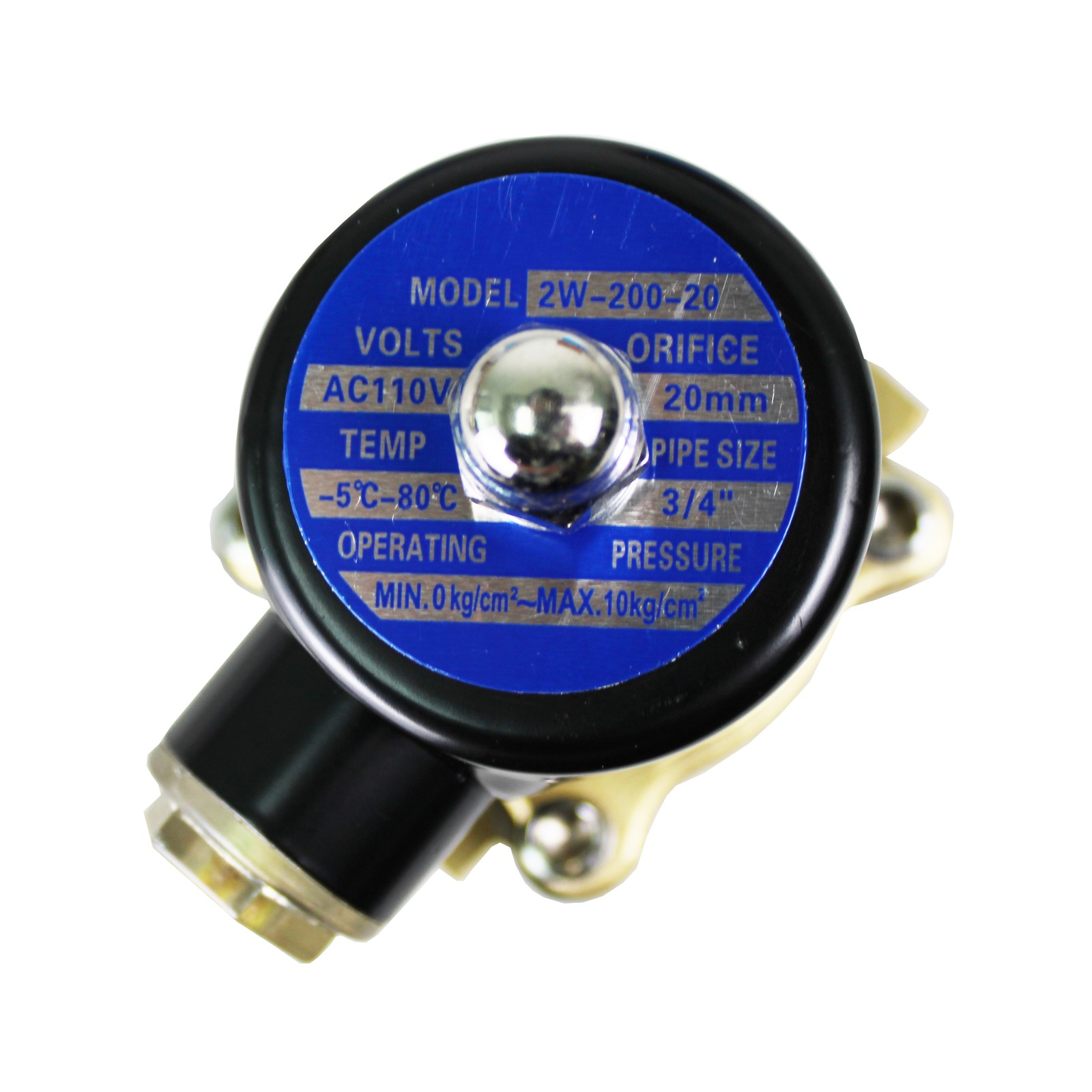 HFS(R) 110V Ac 3/4″ Electric Solenoid Valve Water Air Gas, Fuels N/C – Brass