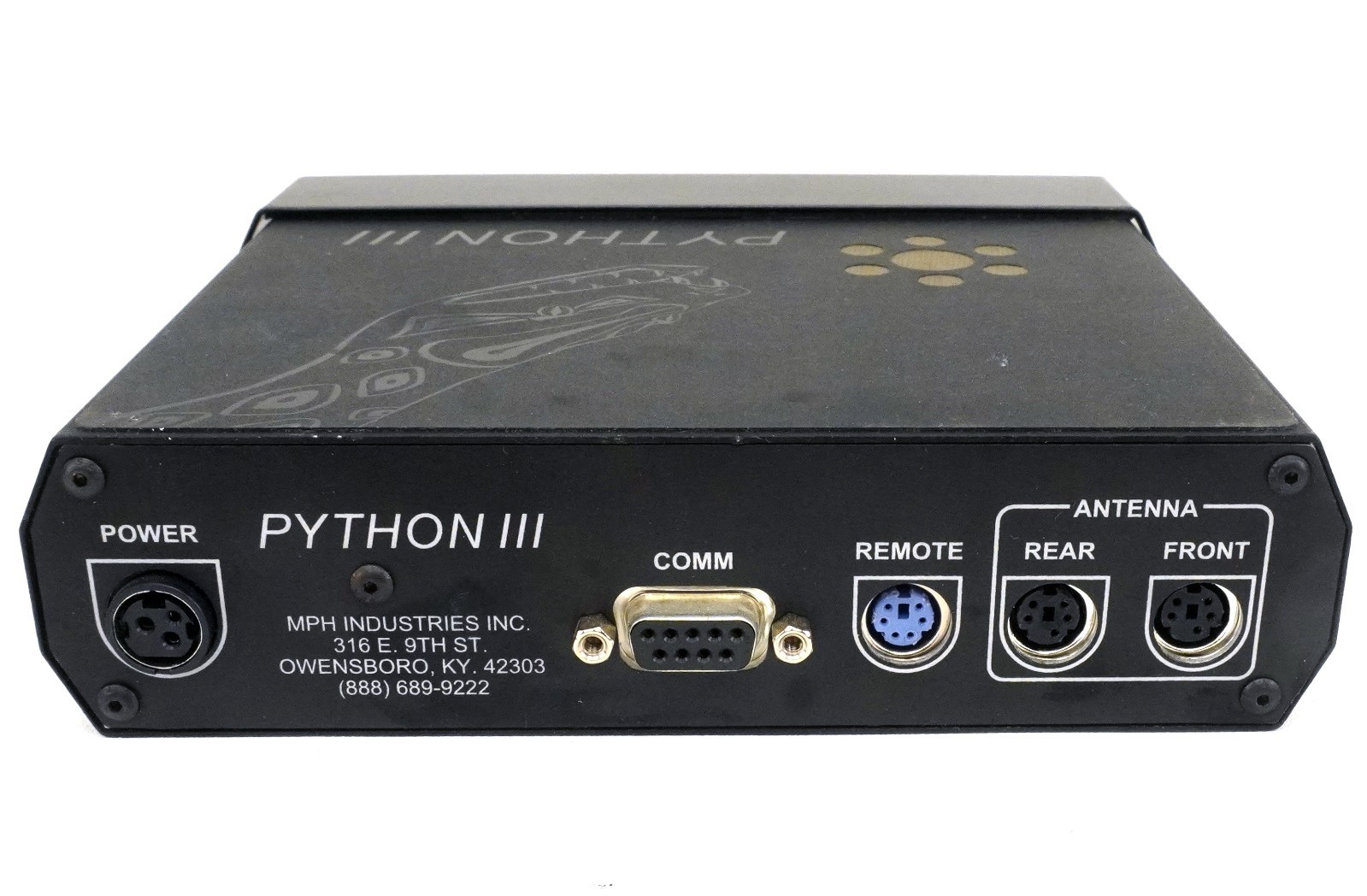 MPH Python III 3 Ka Band Police Radar w/Dual Antennas/Remote/Cables 99197 Lot B