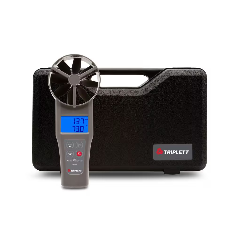 4 In. (100 Mm) Large Vane CFM/CMM Thermo-Anemometer