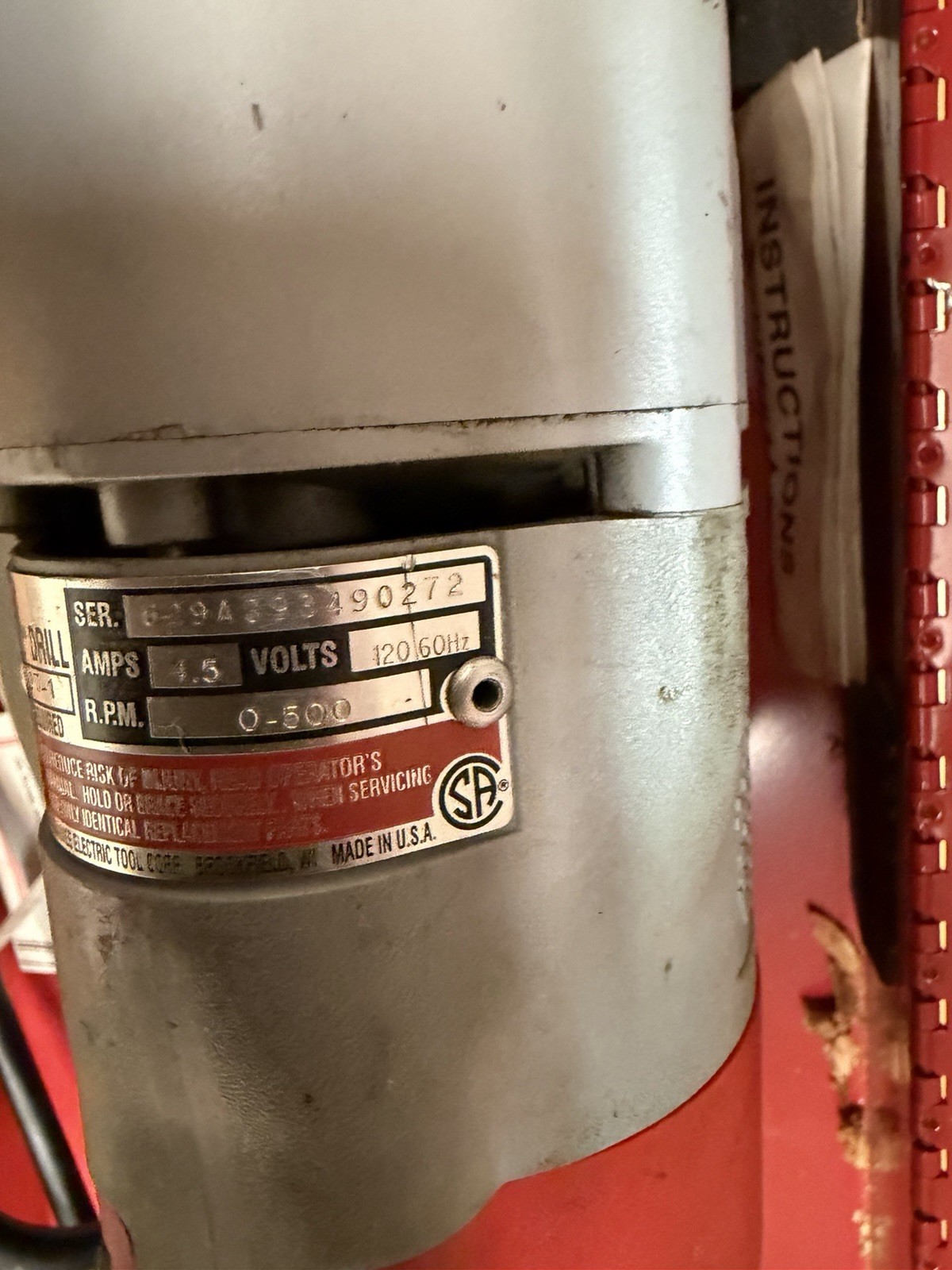 Milwaukee 1/2” Right Angle Drill 1107-1 W/ Metal Case, Bits, & More