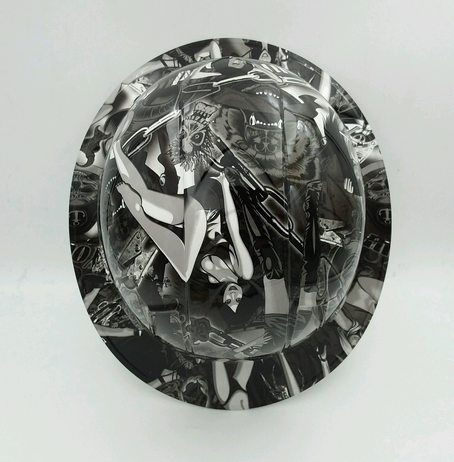 Hard Hat FULL BRIM custom hydro dipped , OSHA APPROVED , BIKER BABES WOW