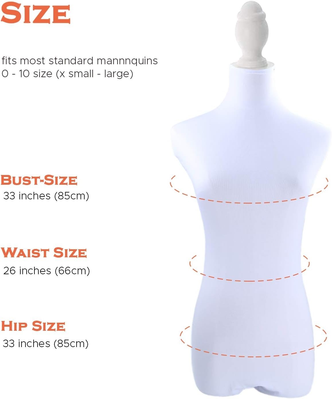 White Superb Mannequin Fabric Cover, Soft Stretchy, for Fashion Designer Reta…