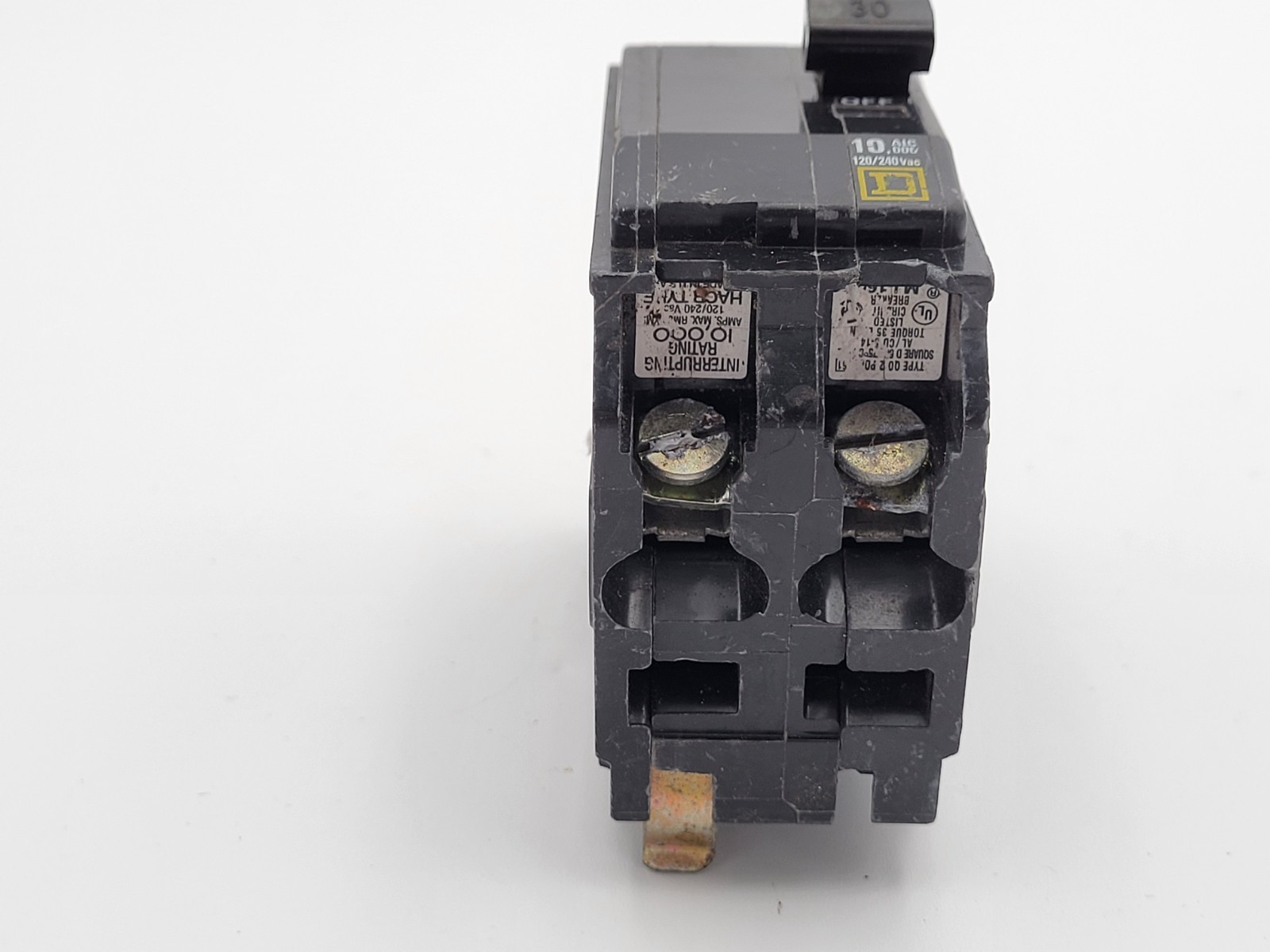 Square D QO230 30 A 2-Pole Plug-On 120/240V Circuit Breaker Type QO USED