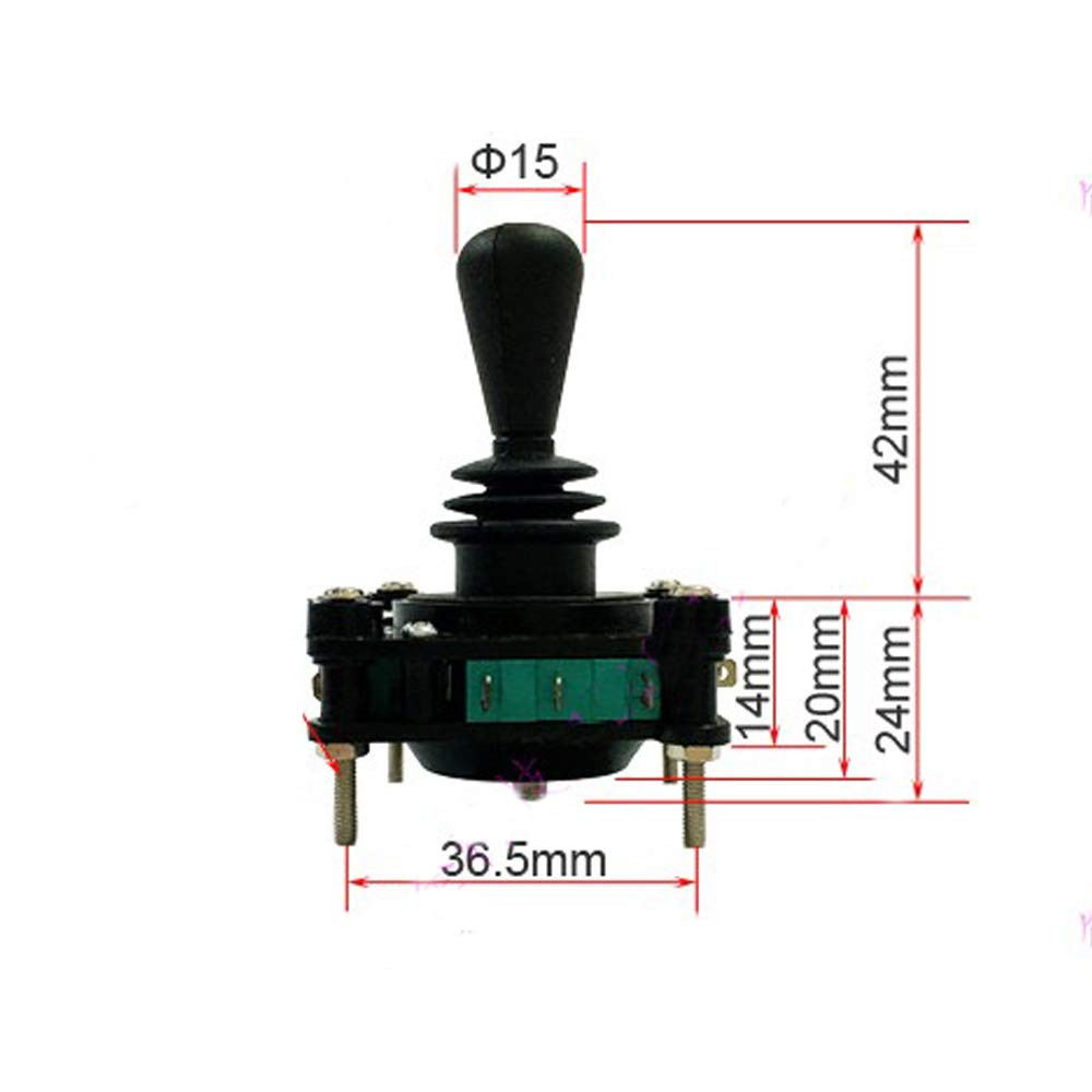 1Pcs AC 250V 5A 4NO 4NC Joystick Switch Momentary 2.5mm Fixing Thread