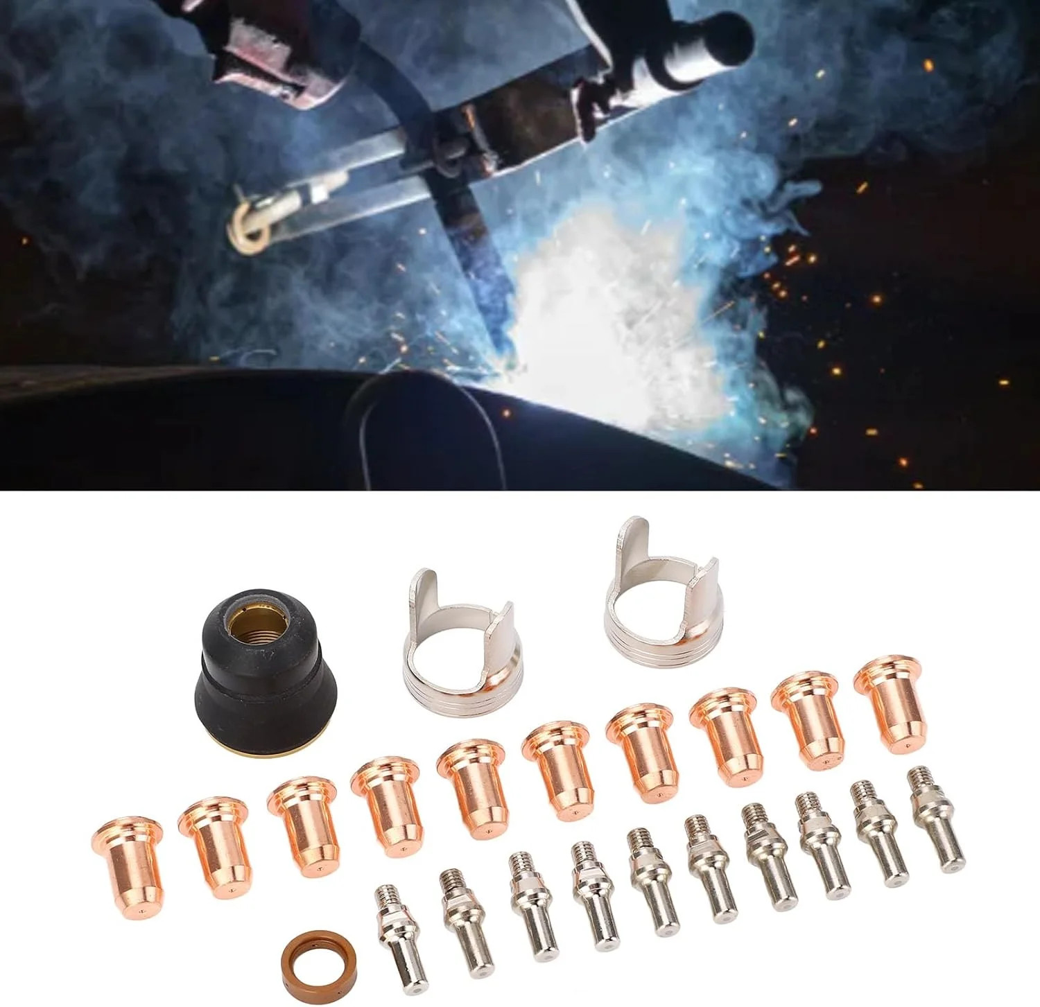 24× IPT40 Plasma Cutting Torch Consumables Electrode Tips for YESWELDER CUT-65DS