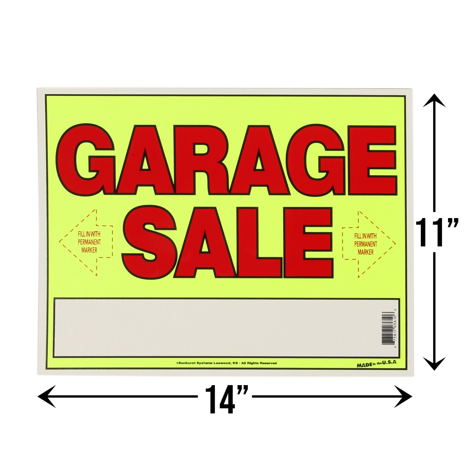 Garage Sale Kit: 3 YARD SIGNS, 600 pre-PRICED STICKERS, 15 LARGE. PRICE LABELS 