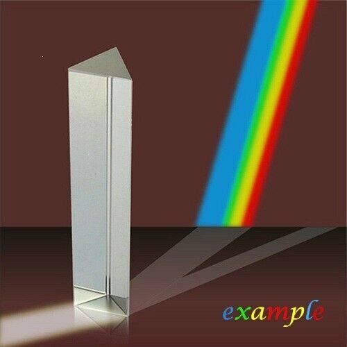 6in» 150mm Optical Glass Triangular Prism Teaching Light Spectrum Physics USA