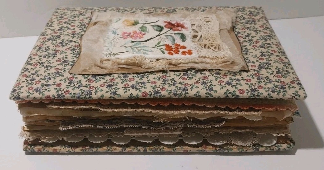 Junk Journal Antique Vtg. Ephemera Handmade Book Lg 9.5″x6.5″ Mother’s Day Gift