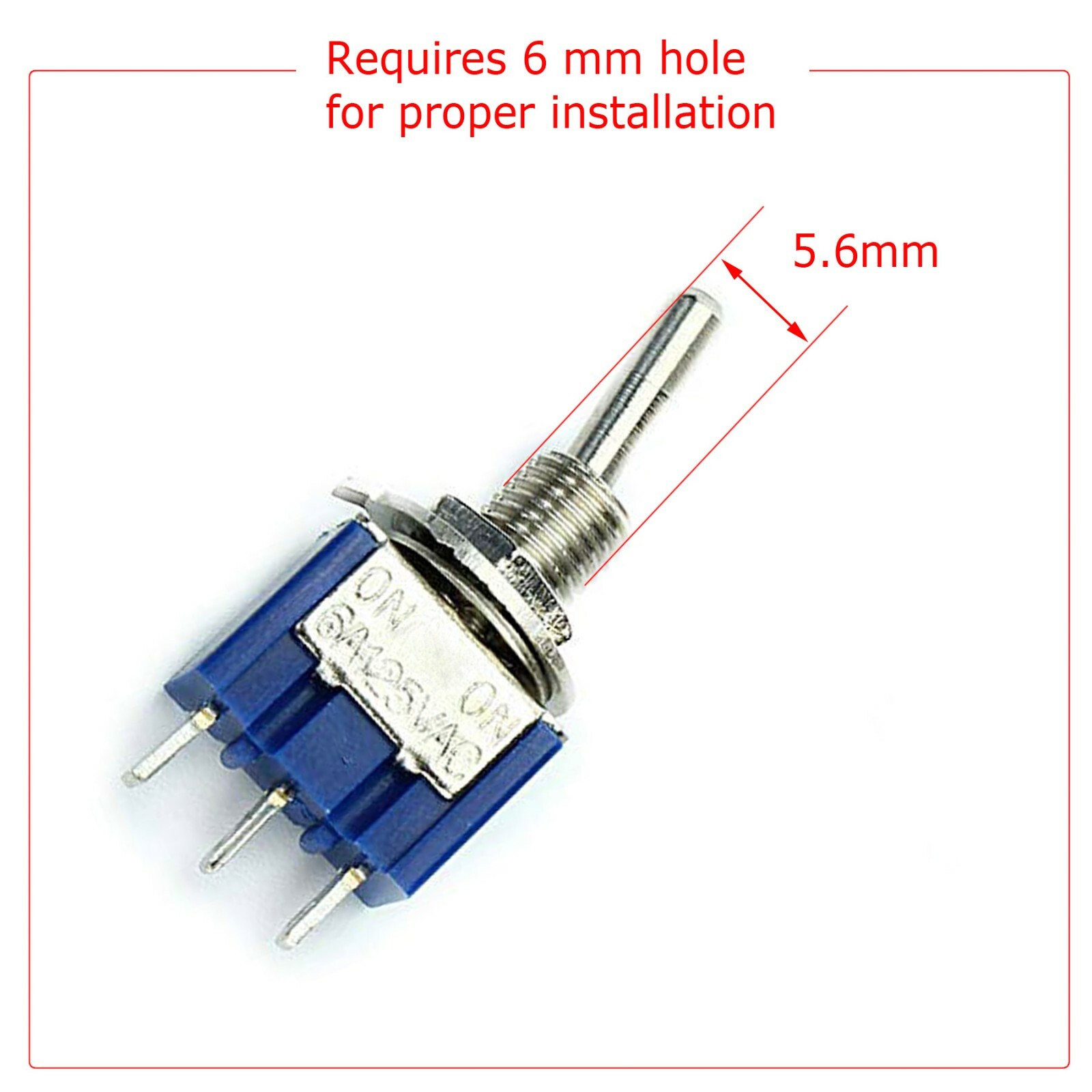 20x 3 Pin SPST ON-ON 2 Position Mini Toggle Switches MTS-102 US Stock