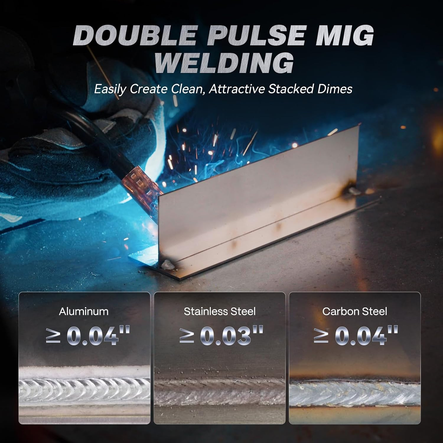 ARCCAPTAIN MIG205DP Pro 8-in-1 MIG Welder Dual/Single Pulse MIG/TIG/MMA/Spot APP