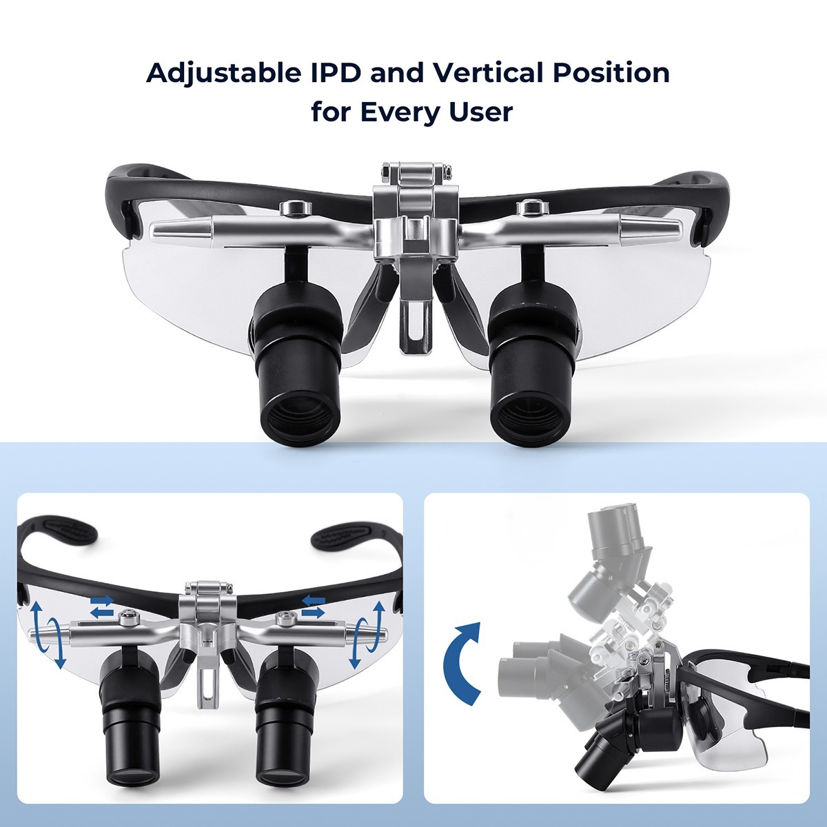 4.0X Dental Surgical Ergonomic Ergo Binocular Loupes Ultralight Magnification