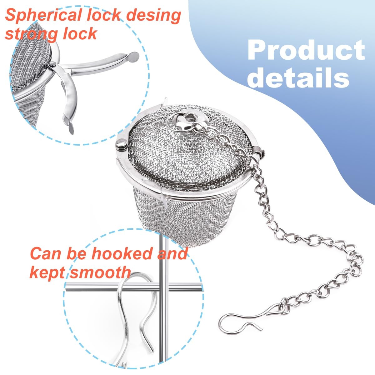 5 Pcs Ultrasonic Cleaner Baskets Stainless Steel Cleaning, 3.4 Inch