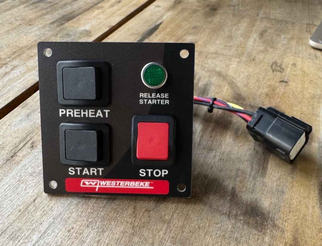 Westerbeke Generator Remote Start Stop Preheat Control Panel w Wiring Harness