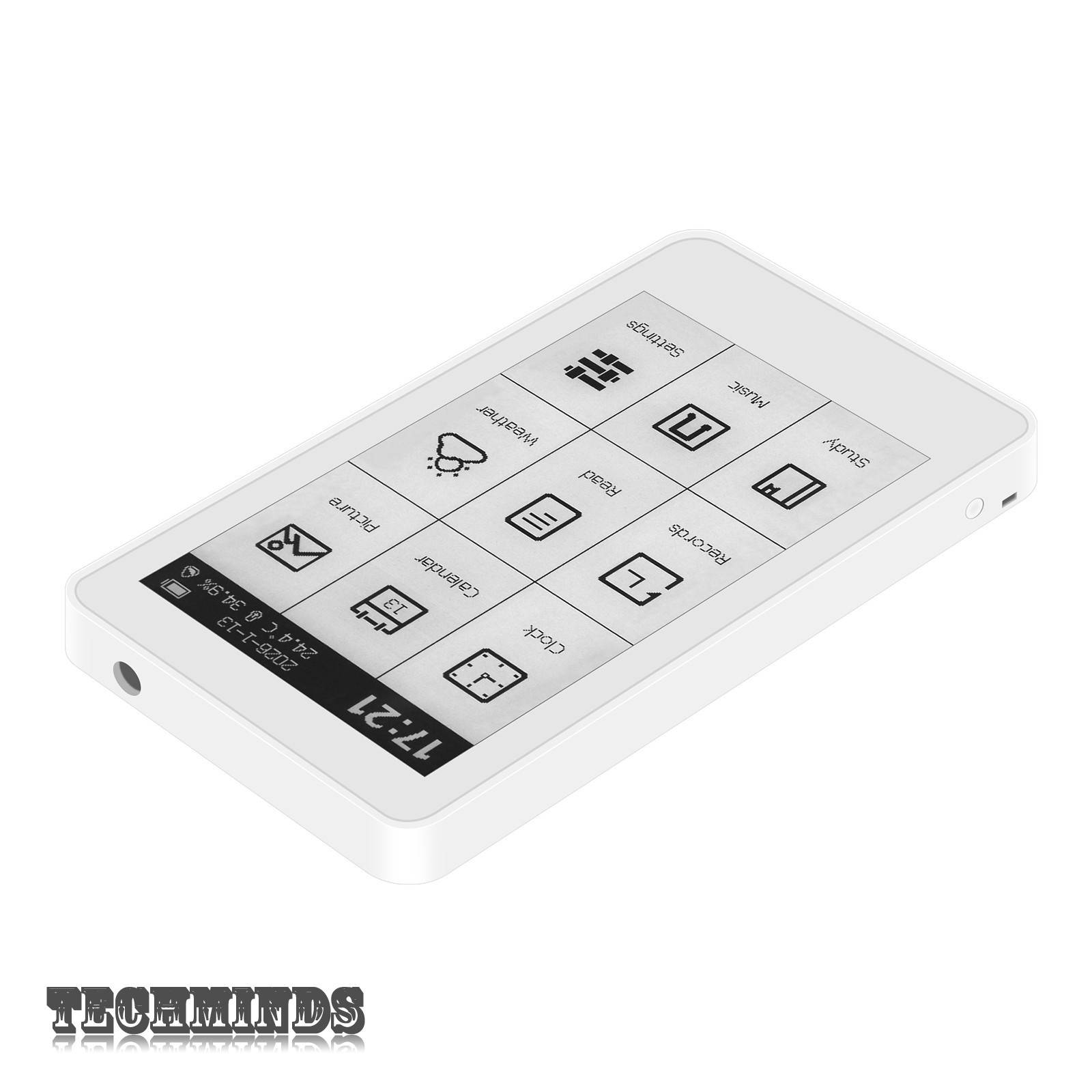 HamGeek M3 Portable E-Book Reader 3.7″ Touch Screen E-Paper 10-Level Adjustable