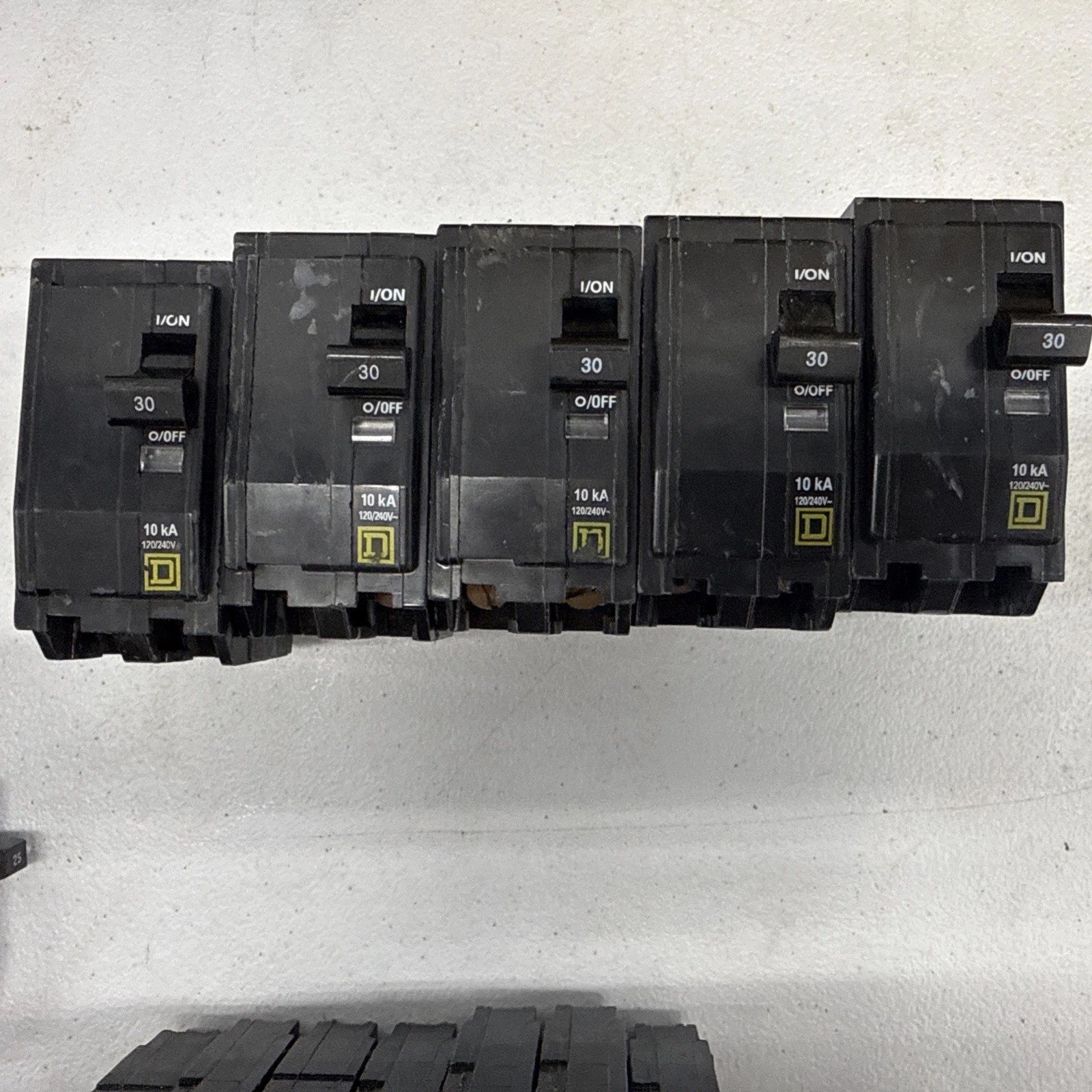 (Lot Of 5) Square D QO230 2 Pole 30 Amp Type QO