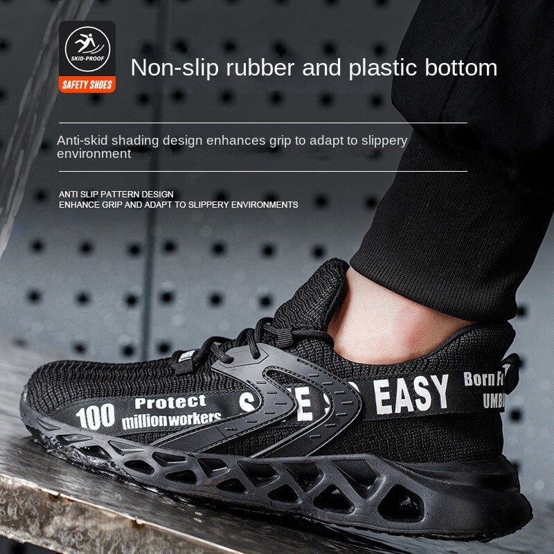 Safety Shoes Mens Work Shoes Steel Toe Cap Lightweight Walking Protective Shoes 311