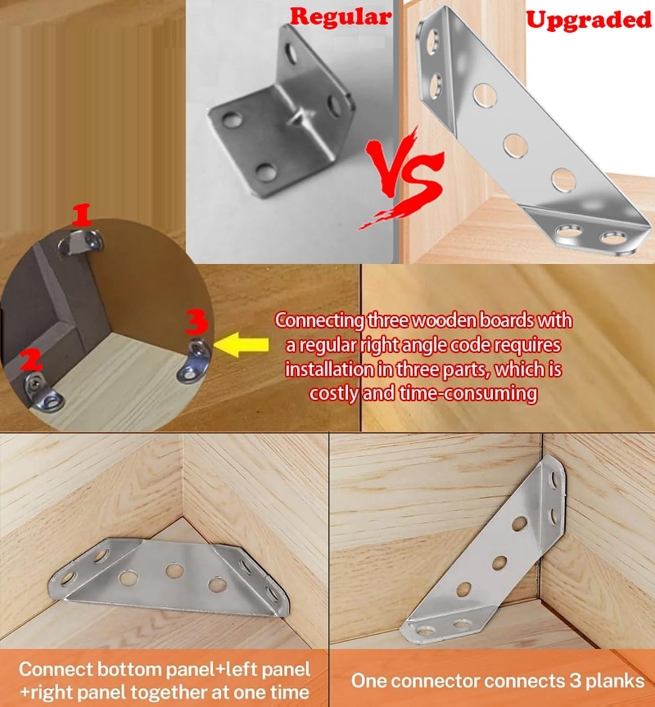 Versatile 20PCS Stainless Steel L Brackets – Ideal for DIY Furniture Projects