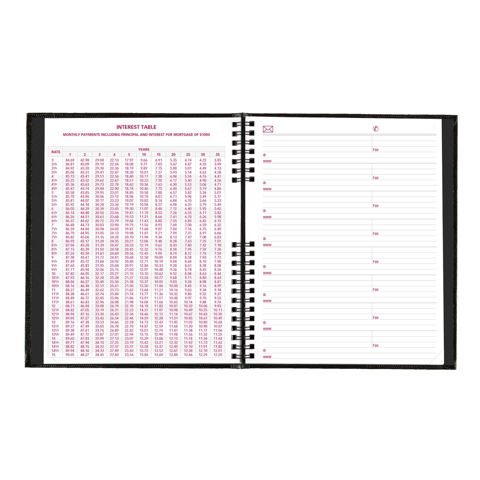 2025 Brownline CB1200C.BLK Monthly Planner, CoilPRO, Hard Cover, 8-7/8 x 7-1/8″