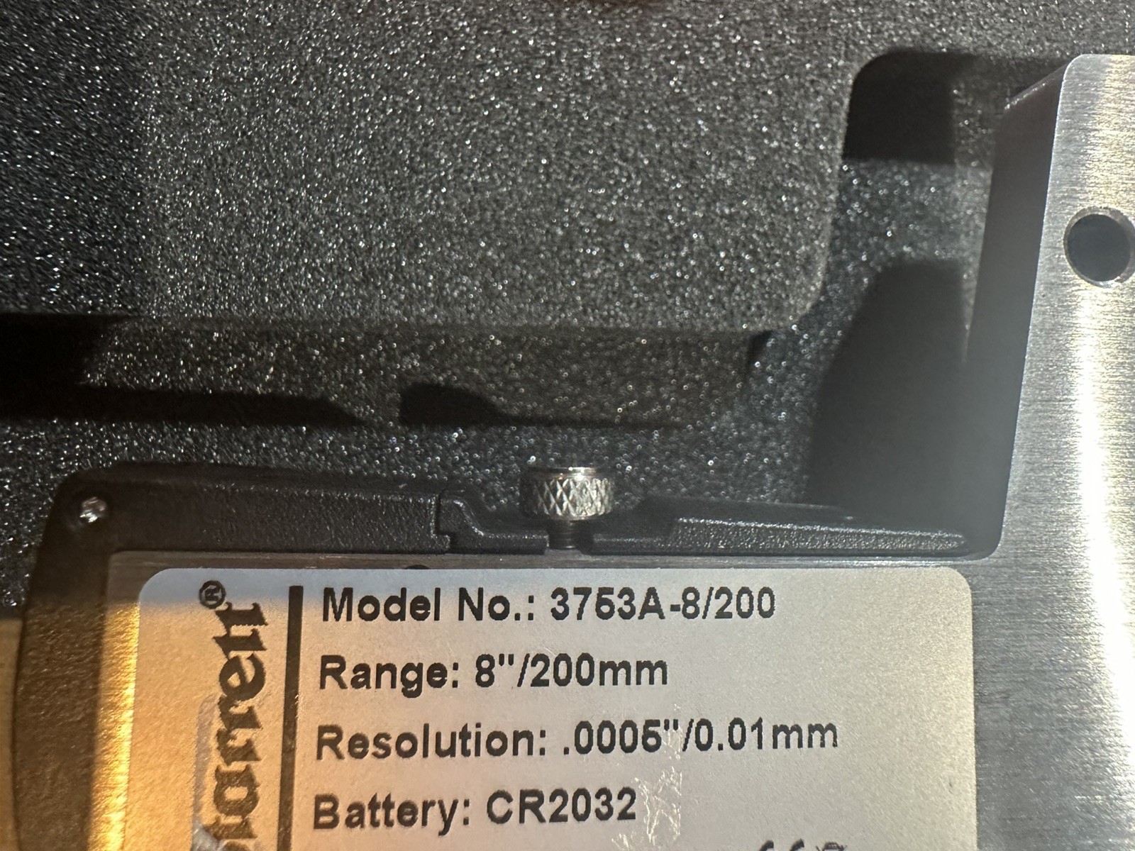 STARRETT 3753A-8/200 Electronic Depth Gage 0 to 8 inches. Digital mic
