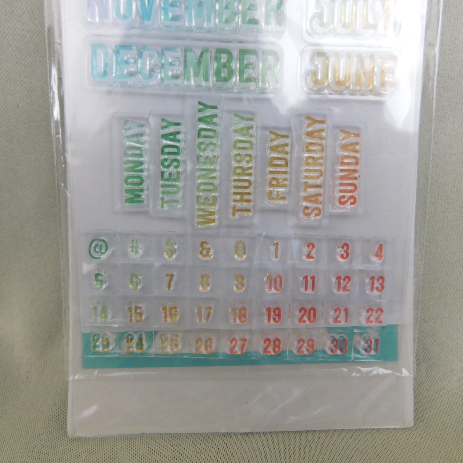 Recollections Creative Year Planner Stamps Lot Months Days Numbers Events