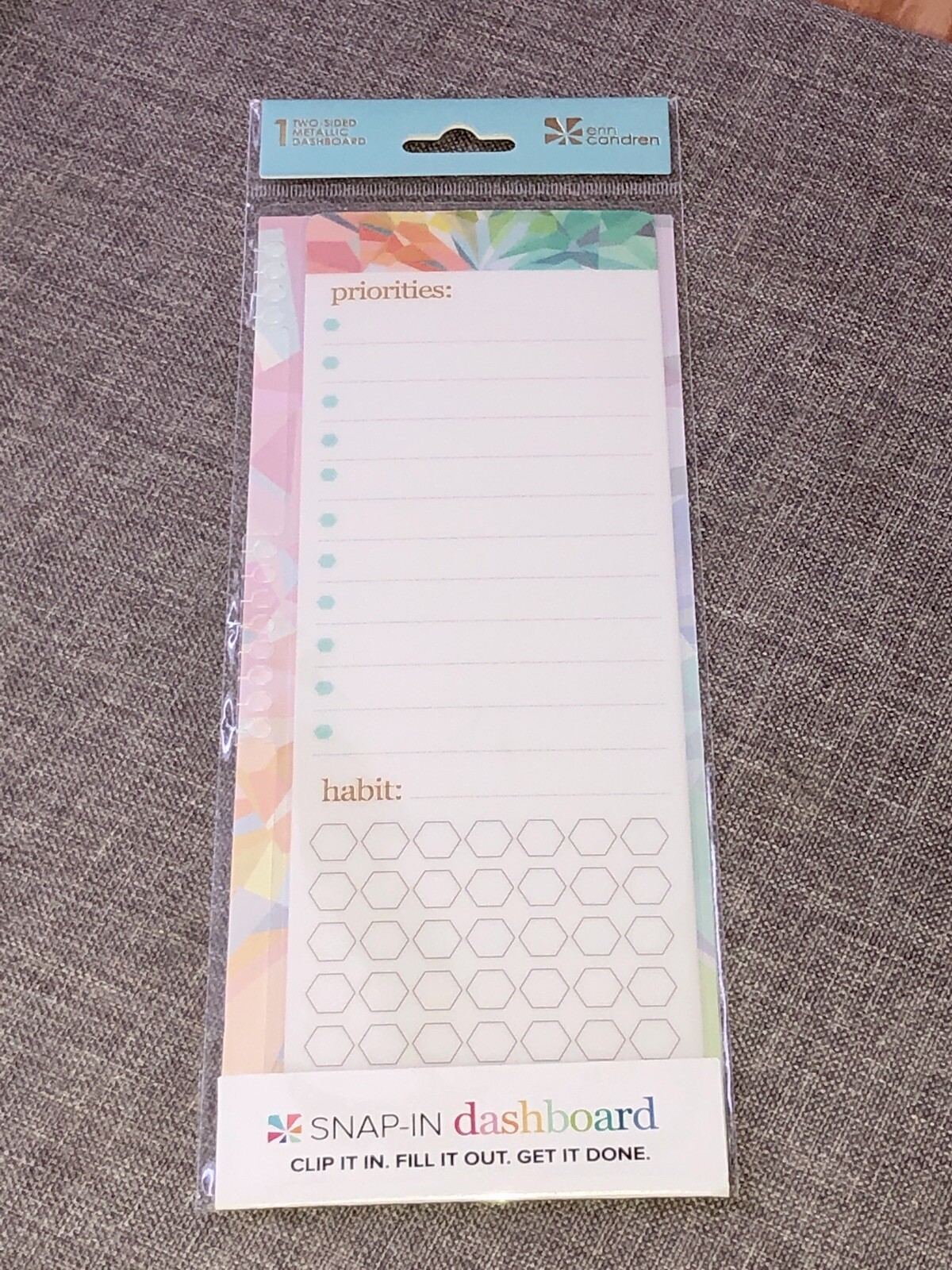 NEW Erin Condren Snap-In Kaleidoscope Dashboard