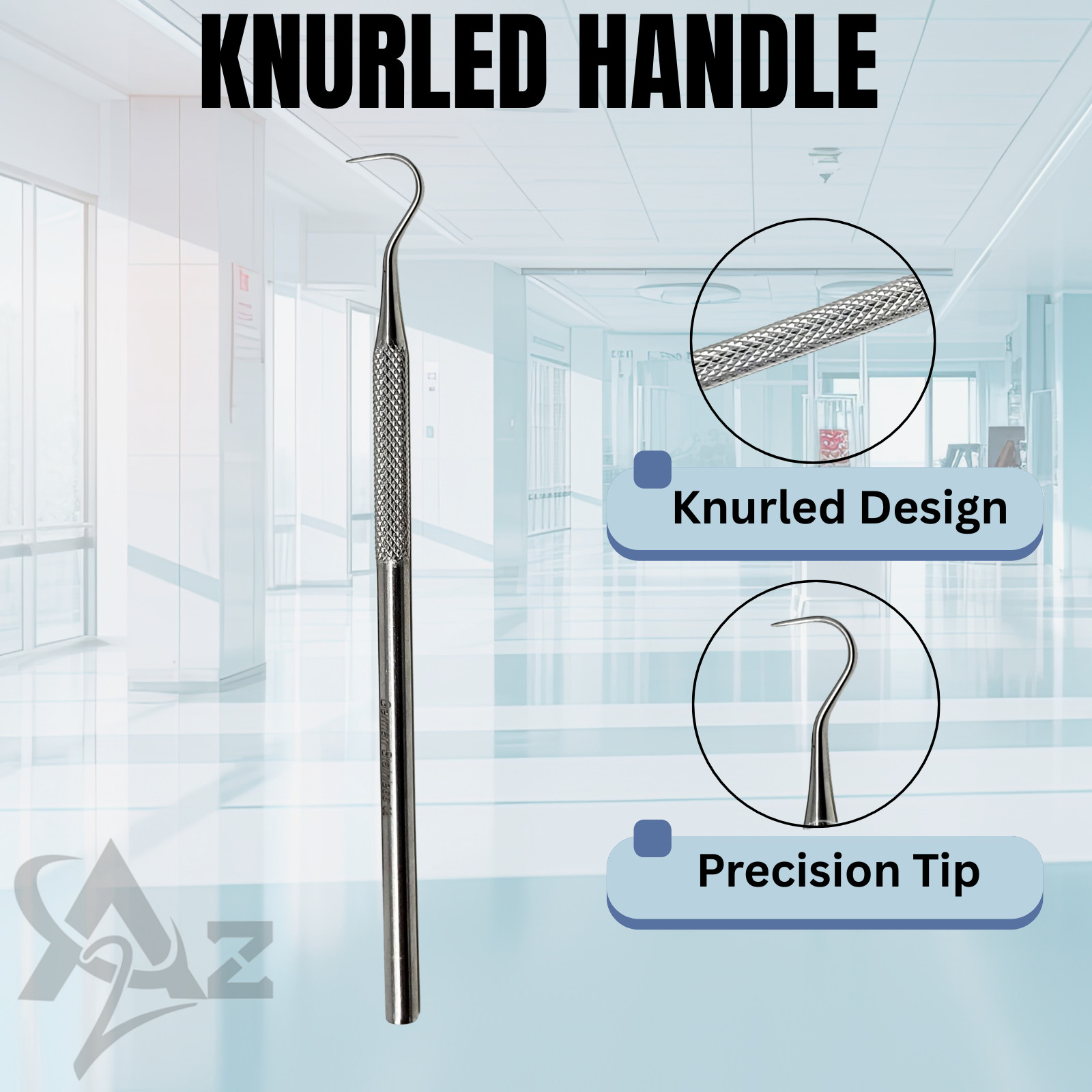 1Pcs Dissecting Probes Curved Hook Needle Point Surgical Instrument German Steel