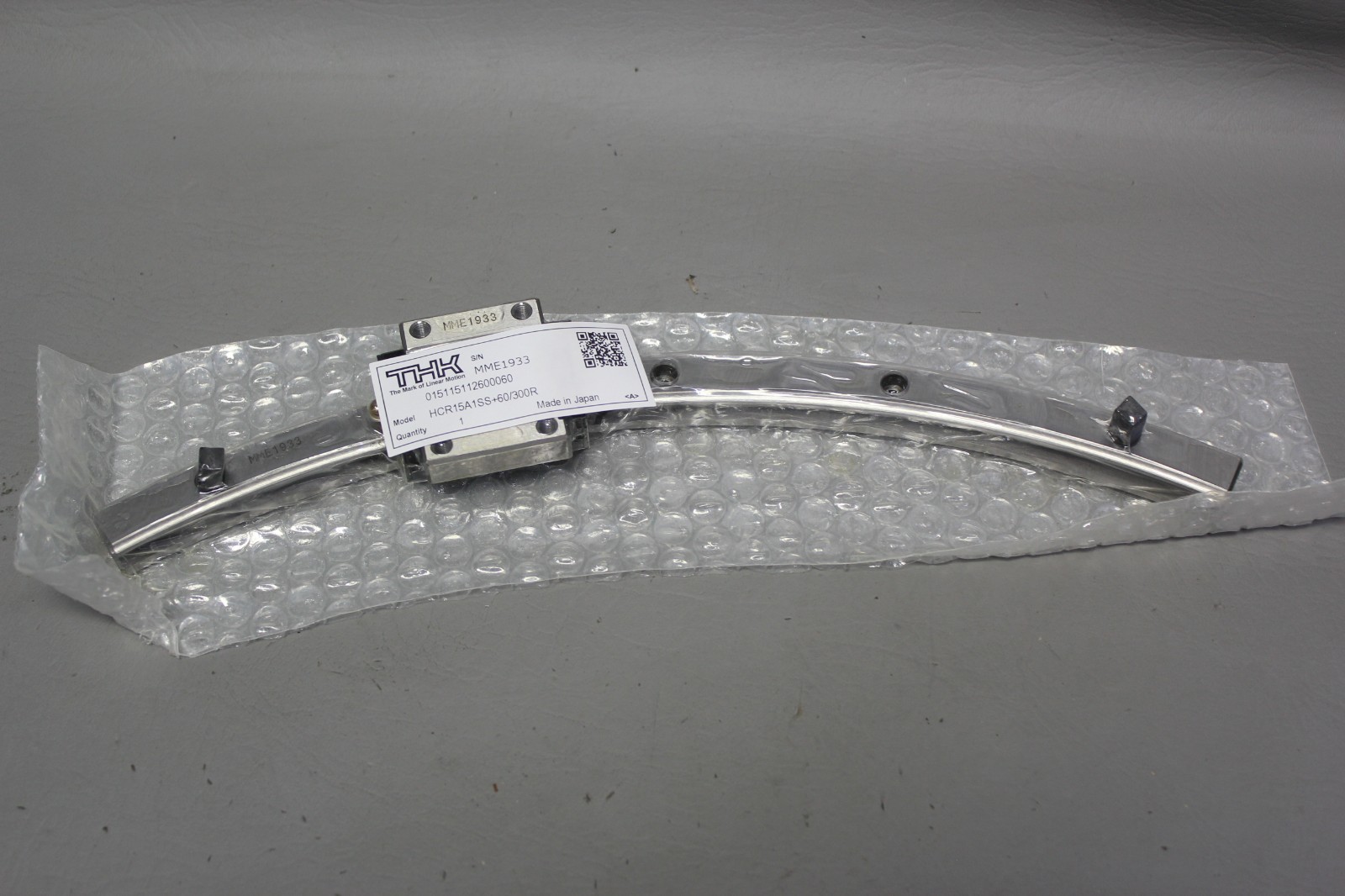 NEW THK CURVED GUIDE RAIL & BEARING BLOCK HCR15A1SS+60/300R HCR SERIES