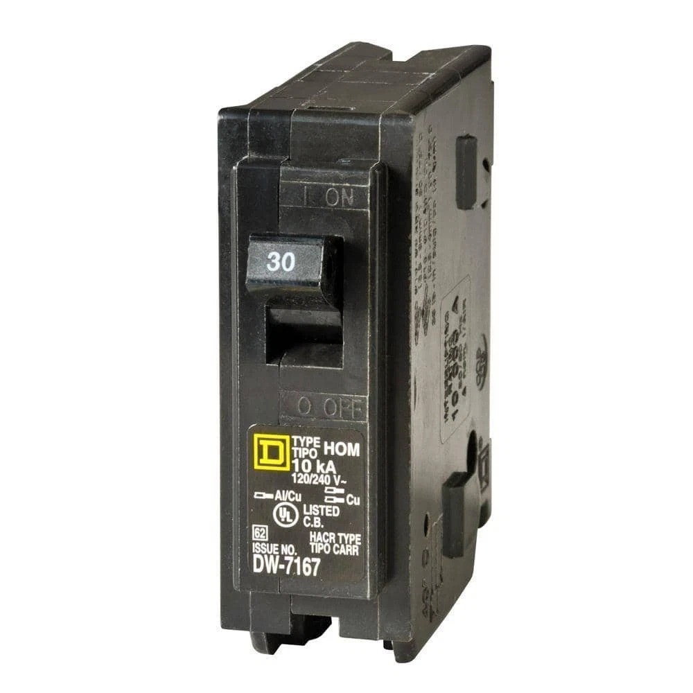 Homeline 30 Amp One-Pole Circuit Breaker HOM130CP, Square D Breakers 120/240 VAC