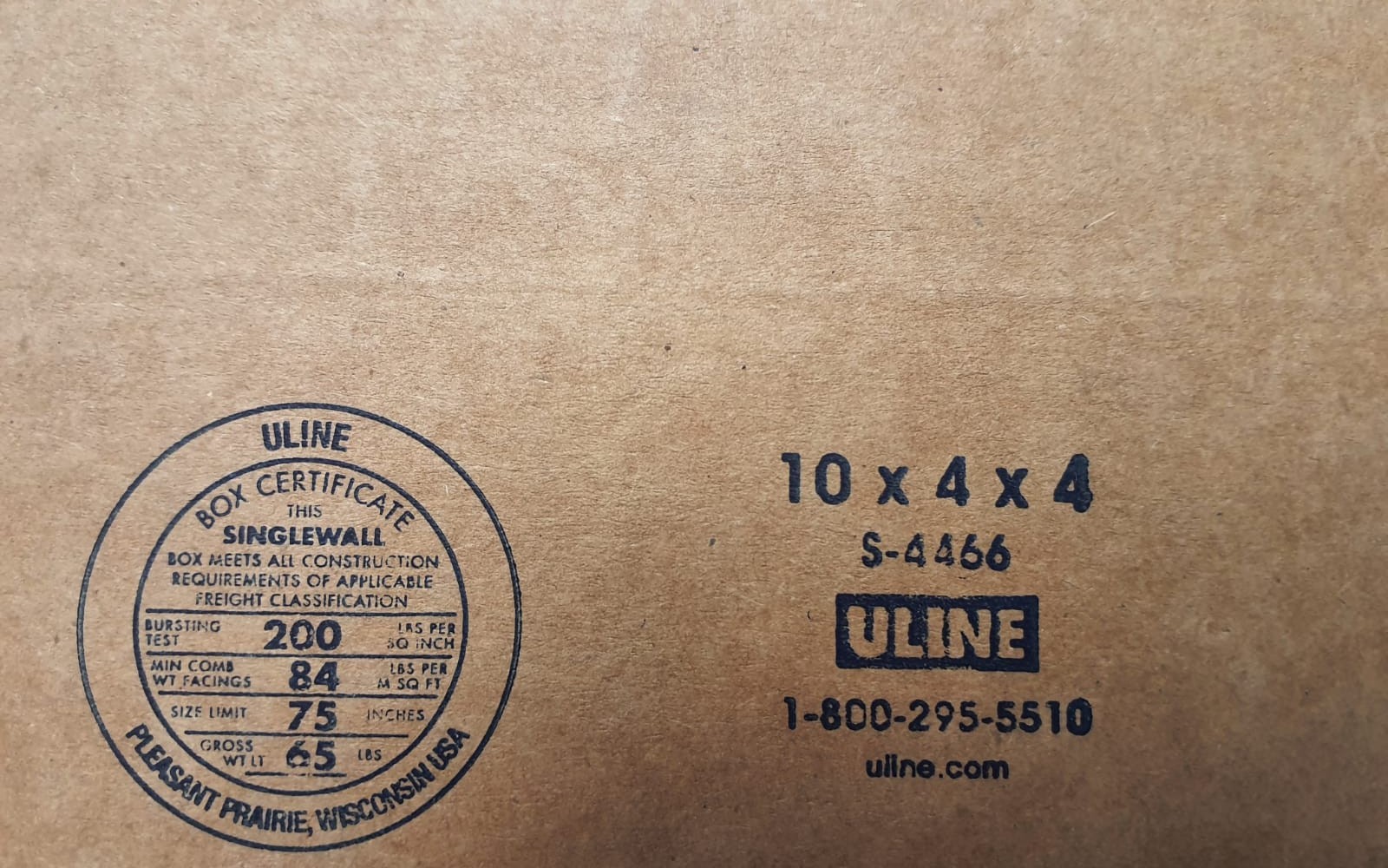 100~ 10x4x4 ULINE Cardboard Box Mailing Shipping Boxes Corrugated Carton S-4466
