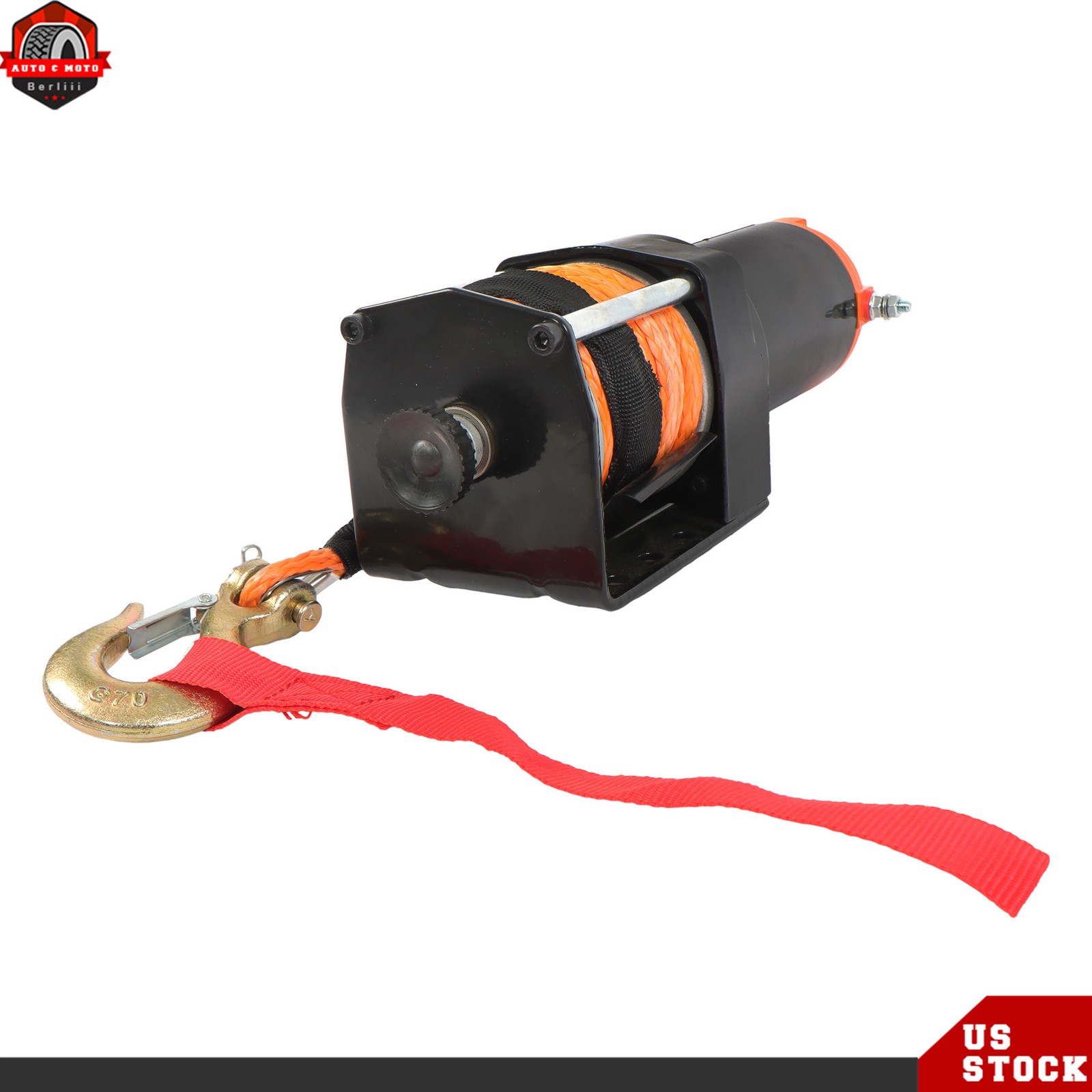 2500lb Electric Winch 50 ft Synthetic Rope 12V DC with Wireless / Wired Remote