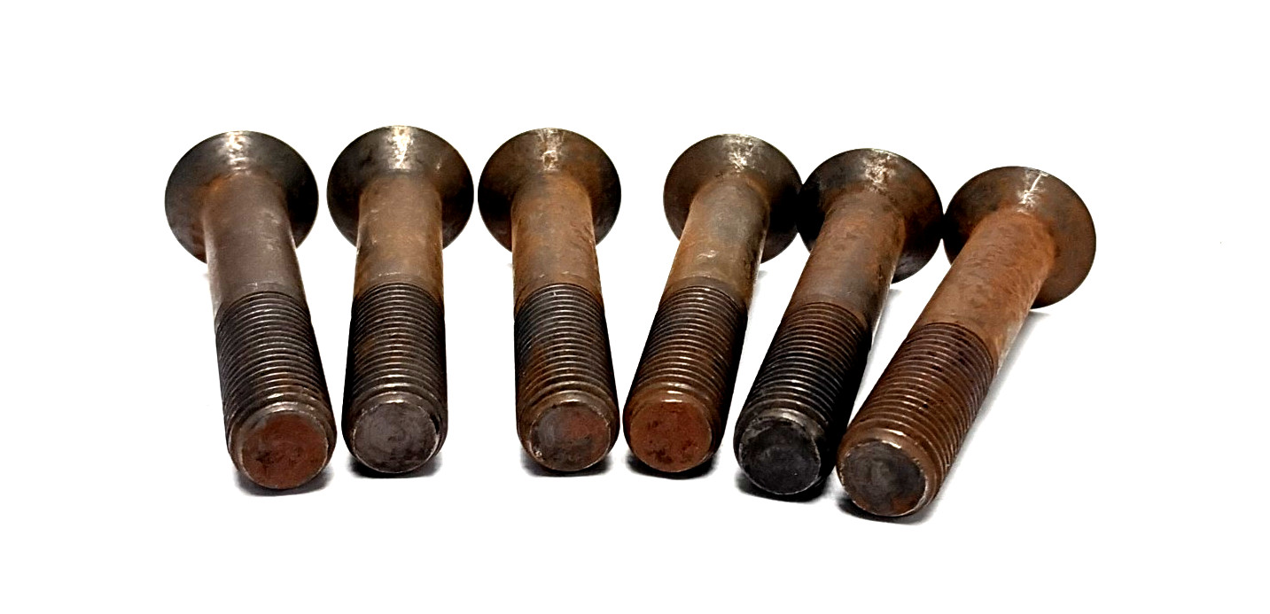 PARTIALLY THREADED FLAT HEAD BOLTS, M16X2.0 THREAD, 95MM OAL, 10MM HEX, LOT OF 6