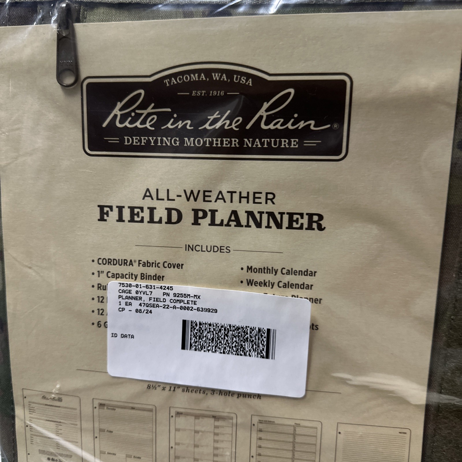 Rite in the Rain All Weather Field Planner Multicam Field Planner No9255M