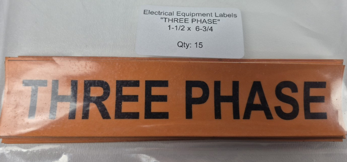 159pc Electrical Voltage Label Sticker Lot 120V 240V 480V Single Three Phase NEW