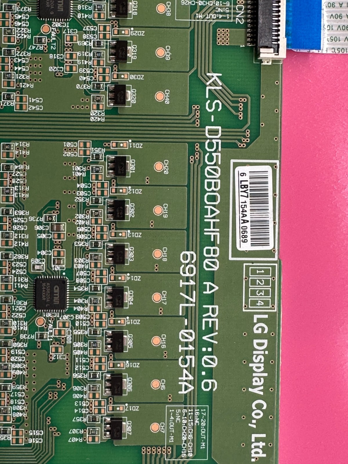 LG DISPLAY KLS-D550B0AHF80 A REV 0.6 6917L-0154A LED DRIVER