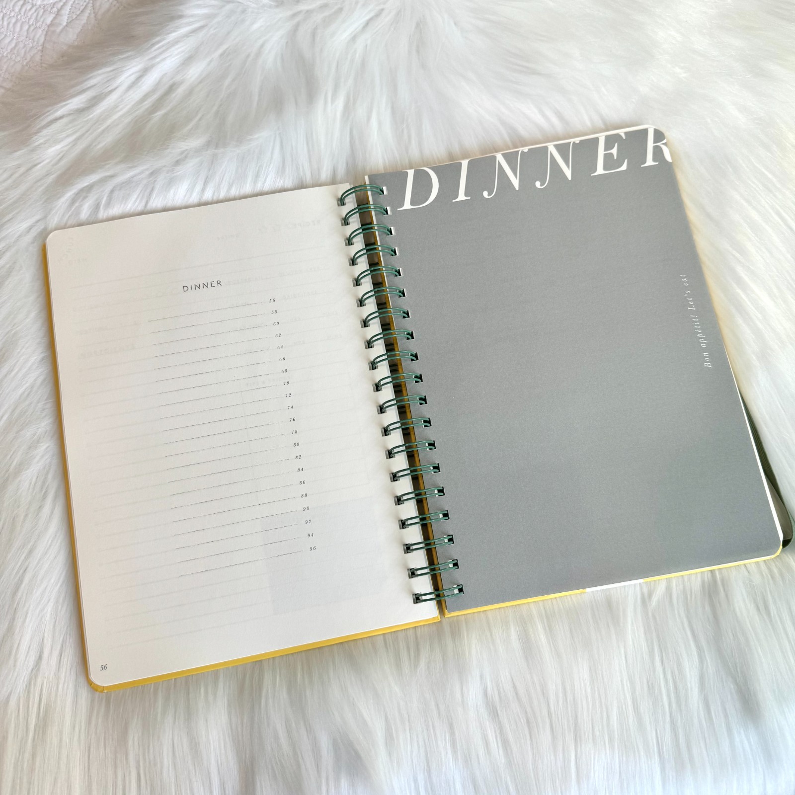 NEW Papier Yellow Recipe Journal Oranges Design Spiral Bound Notebook