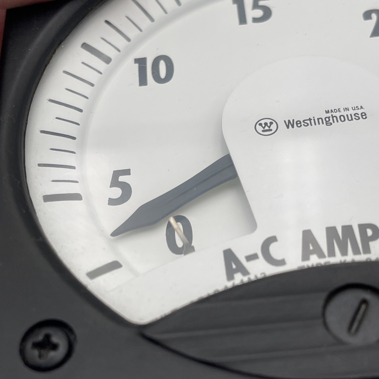 Vintage Westinghouse AC Ammeter 0-30 Amps Panel Meter Style 291B461A13 25-200Hz