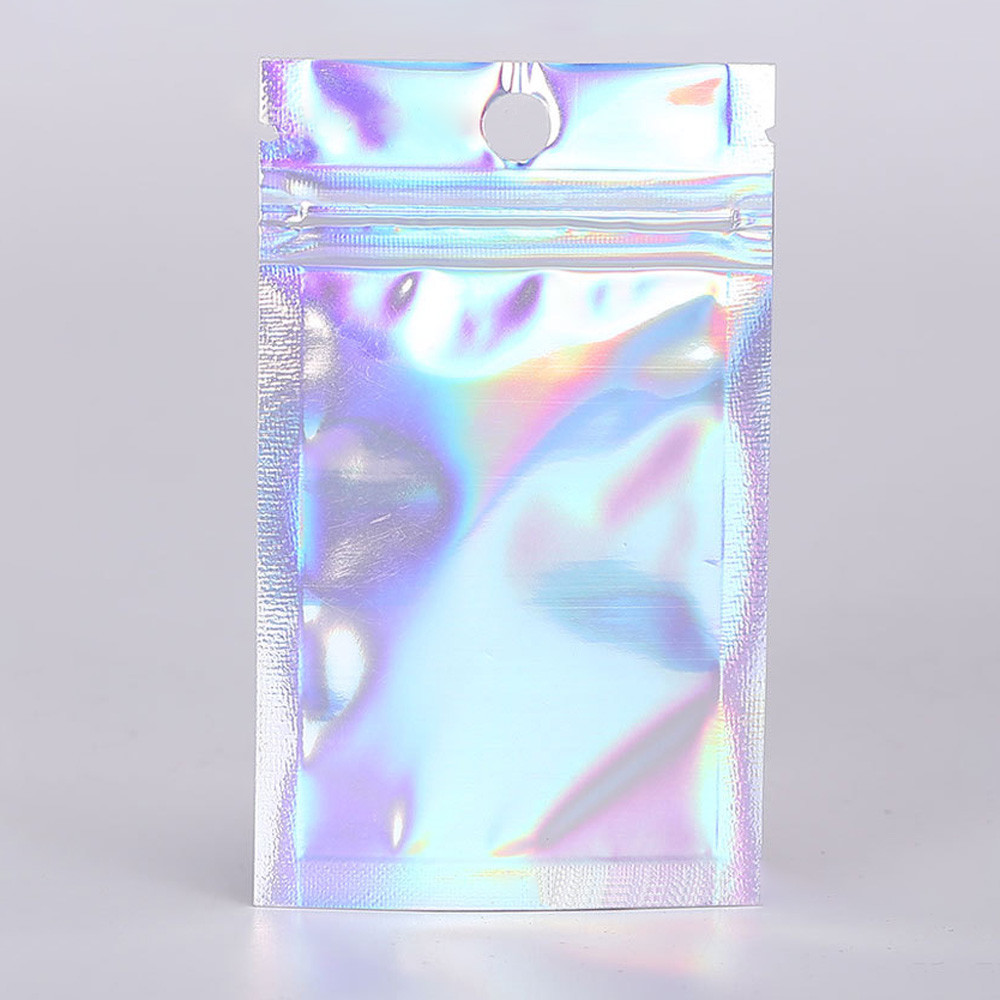 200 Silver Holographic QuickQlick™ Mylar Bags for Clay Face Mask Powder Products