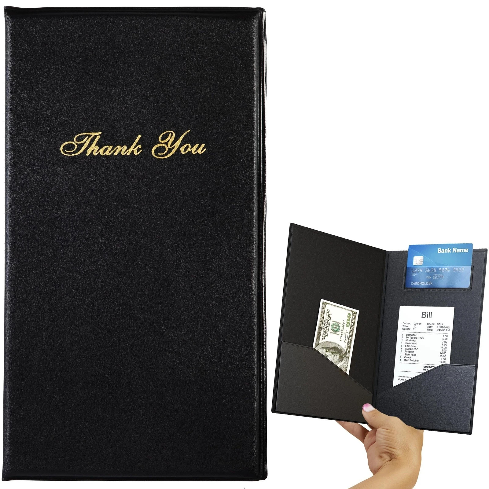 Check Presenters for Restaurants Bulk 40 Pack – 5.5 x 10 Inch Double Side Che…