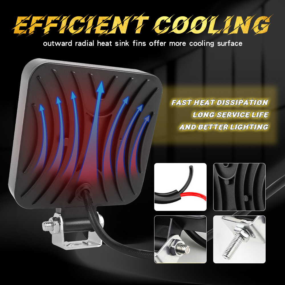 10PCS LED WORK Lights for Caterpillar Skid Steers Excavator Forklift Loader Car