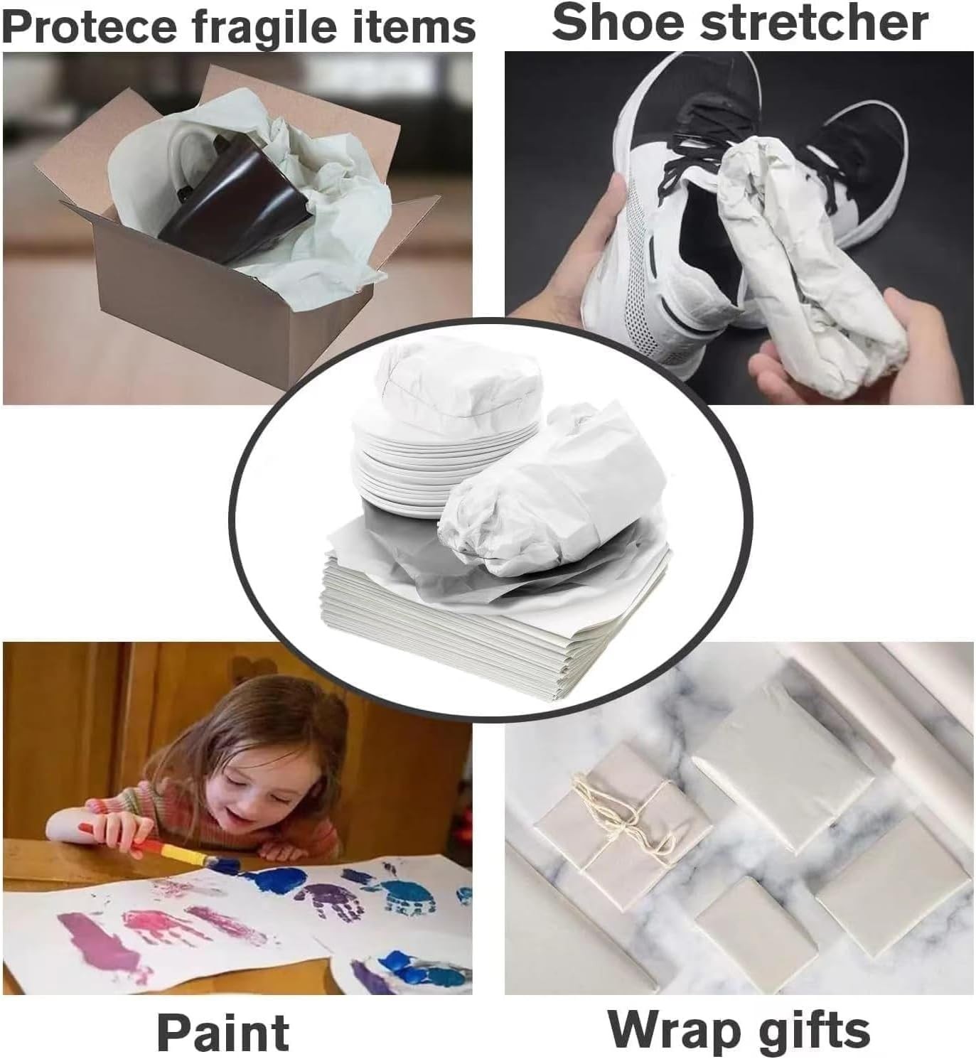 Unprinted Packing Paper Box Filler for Moving Shipping Fragile China Glasses