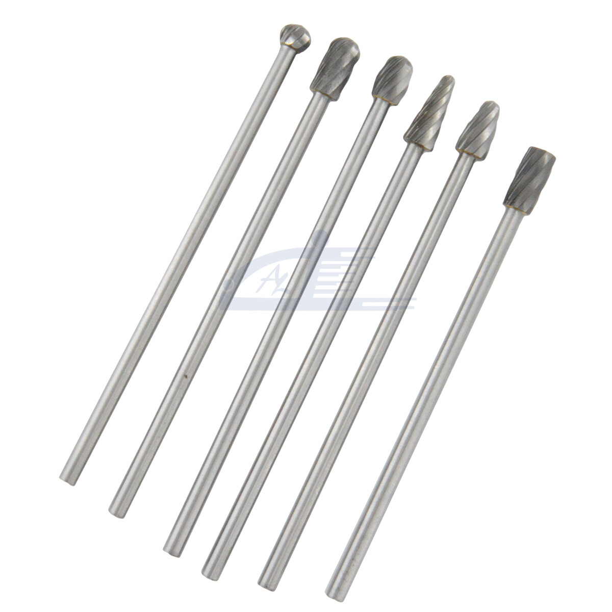 6pc 1/4″ Tungsten Rotary Carbide Burr Bits Aluminum Bur 6″ Long Shank Single Cut