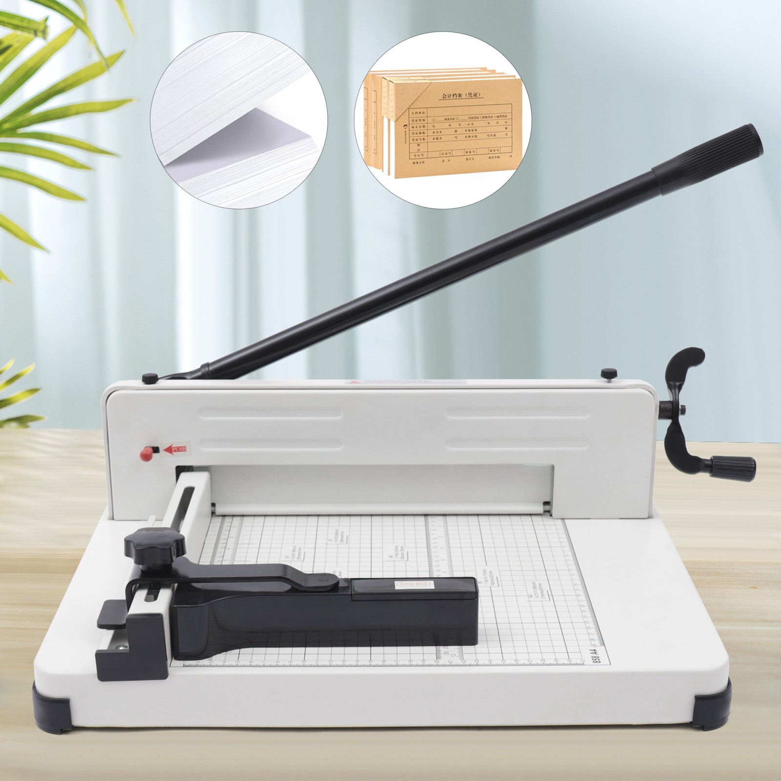 Professional Paper Trimmer Manual Guillotine Paper Cutter Heavy Duty Cut w/Ruler