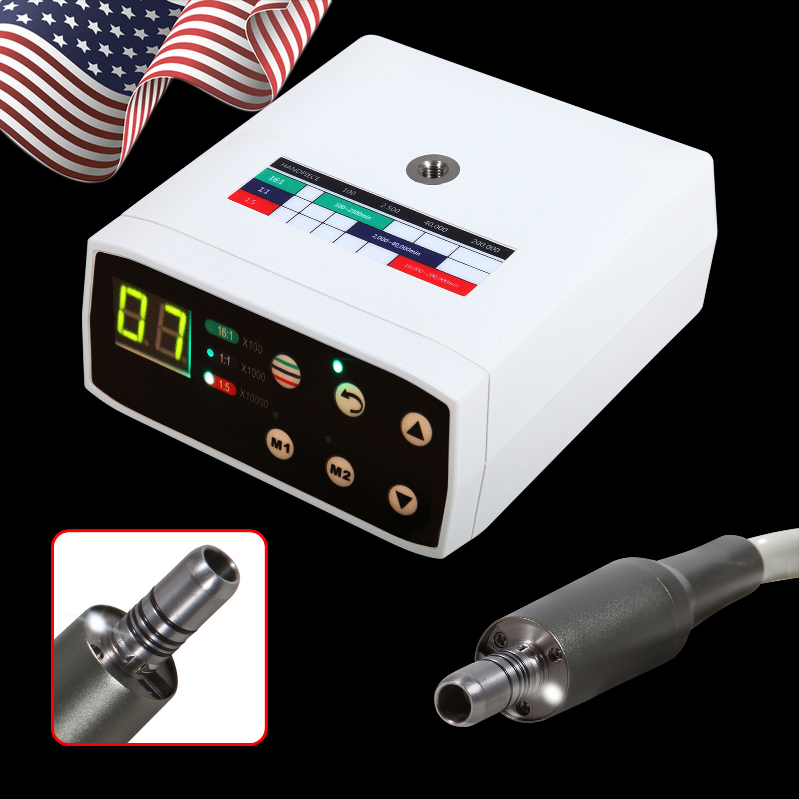 USA Dental LED Brushless Electric Micromotor Internal Motor Fit NSK 1:1/1:5/16:1